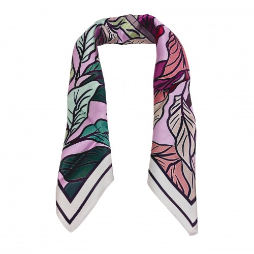 SPECIAL EDITION - Seidentuch Halstuch Floralprint lila