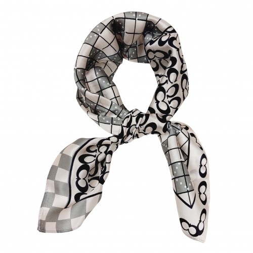 SPECIAL EDITION - Seidentuch Halstuch grau Patchwork