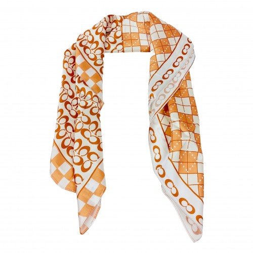 SPECIAL EDITION - Seidentuch Halstuch orange Patchwork