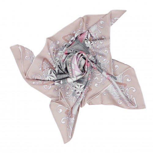 LUXURY EDITION - Seidentuch Halstuch beige rosa