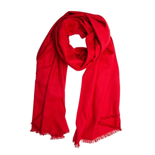 Winterschal XXL Seidenflanell Schal Stola rot